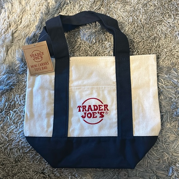 Trader Joe’s Mini Tote Bag - Navy - Picture 1 of 2